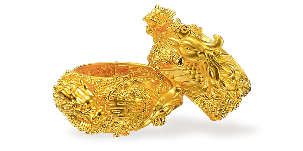 2022年8月3D立體龍鳳鈪黃金